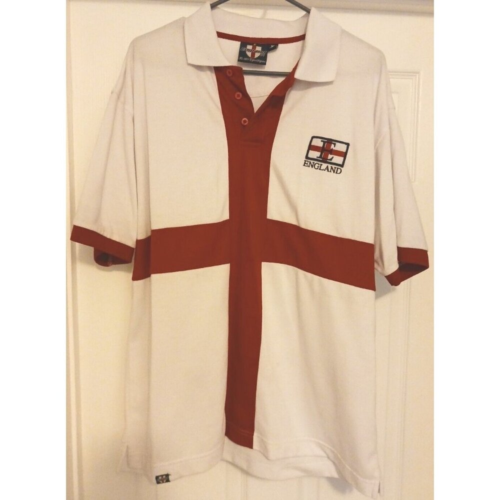 Shirt England 2004 White Red 48 Inch Chest & 30 Inch Length England Supporters